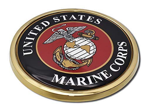 United States Marine Corps Eagle Chrome Auto Emblem