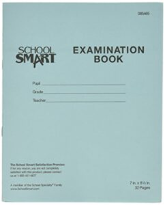 school smart examination blue book with 32 pages, 7 x 8-1/2 inches, pack of 50 books