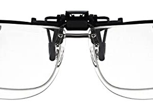 Magna-flip Clip on Flip up Magnifiers, 5.00 Power Converts Distance Glasses and Into Reading and Computer Glasses