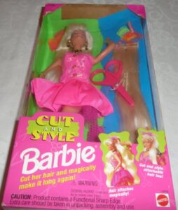 cut and style barbie doll w attachable hair (1994)