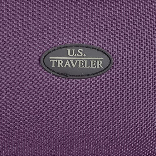 U.S. Traveler Rio Rugged Fabric Expandable Carry-on Luggage, Purple, 2 Wheel