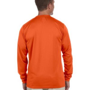 Augusta Sportswear Wicking Long Sleeve Sun Protection Athletic Shirt for Running, Hiking, Fishing, and Outdoor Activities, Orange, 3XL