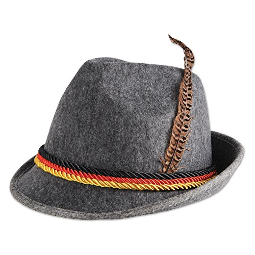 Beistle German Alpine Hat for Adults, Gray, One Size