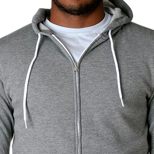 Independent Trading Co. Unisex Full Zip Hooded Sweatshirt AFX90UNZ, Gunmetal Heather, XX-Large