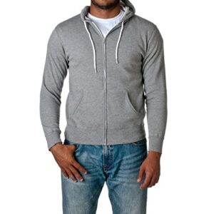 independent trading co. unisex full zip hooded sweatshirt afx90unz, gunmetal heather, xx-large