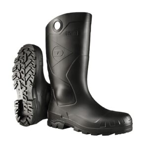dunlop protective footwear,chesapeake steel toe black amazon, 100% waterproof pvc, lightweight and durable8677677.14, size 14 us