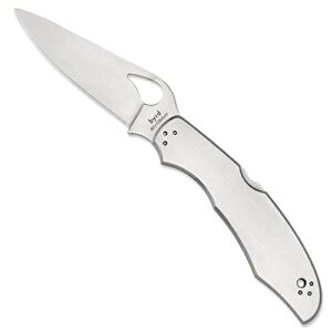 spyderco byrd cara cara 2 knife with 3.75" steel blade and durable stainless steel handle - plainedge - by03p2