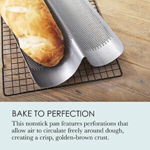 Chicago Metallic Commercial II Non-Stick Perforated French Bread Pan -