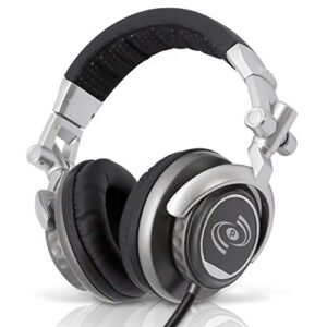 PYLE-PRO Over Ear Professional DJ Headphones - Pro Wired Active Turbo Headphone w/ Padded Ear Cushions for Extreme Sound Isolation, For Audio Listening and Music Streaming, Studio /Personal Use PHPDJ1