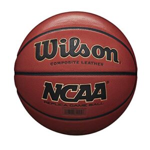 wilson ncaa replica game basketball - brown, intermediate - 28.5"