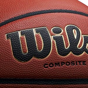 WILSON NCAA Replica Game Basketball - Brown, Intermediate - 28.5"