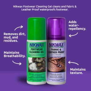 Nikwax Fabric & Leather Footwear Cleaning and Waterproofing DUO-Pack, 125ml