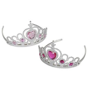 rhode island novelty tiaras with heart stones (12-pack)