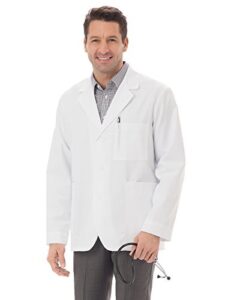 meta 6119 unisex 30" lab coat, white, m
