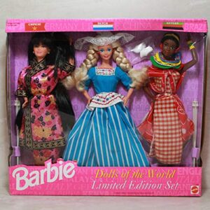 barbie dolls of the world set - chinese, dutch, kenyan doll