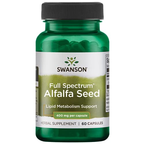 Swanson Full Spectrum Alfalfa Seed 400 Milligrams 60 Capsules