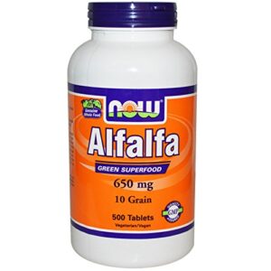 now foods alfalfa 650 mg - 500 tabs 2 pack