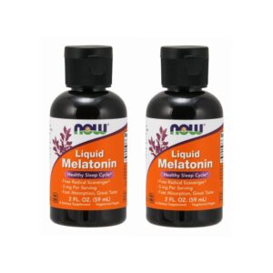 now foods liquid melatonin, 2 fl oz, pack of 2 (packaging may vary)