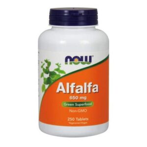 alfalfa, 650 mg, 250 tabs by now foods (pack of 6)