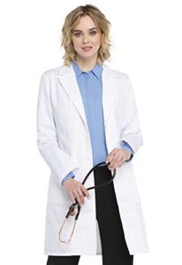 cherokee professionals women scrubs lab coats 36" 2319, xl, white