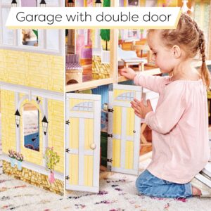 KidKraft Majestic Mansion Wooden Dollhouse with 34-Piece Accessories, Working Elevator and Garage, Gift for Ages 3+