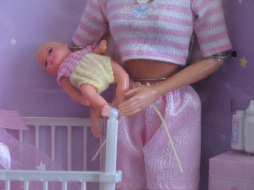 Barbie and Krissy Bedtime Baby with Musical Crib