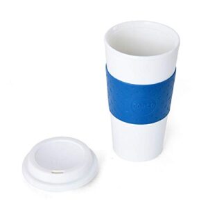 Copco 2510-9966 Acadia Double Wall Insulated Travel Mug with Non-Slip Sleeve, 16-Ounce, Blue