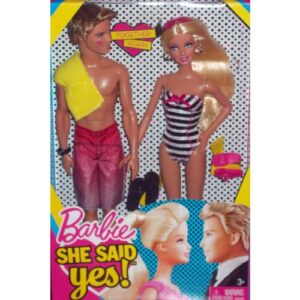 barbie "she said yes" doll giftset