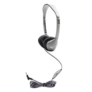 hamiltonbuhl schoolmate on-ear stereo headphone with leatherette cushions and in-line volume