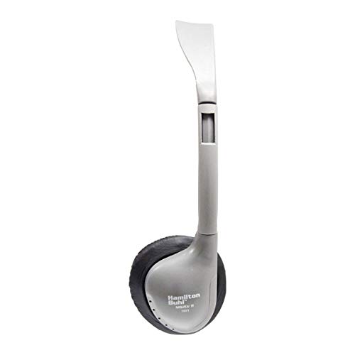 HamiltonBuhl Schoolmate On-Ear Stereo Headphone with Leatherette Cushions and in-line Volume