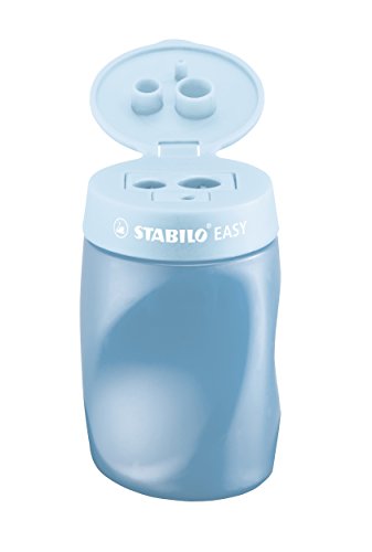 Ergonomic Container Sharpener - STABILO EASYsharpener - 3 in 1 - Right-Handed - Blue