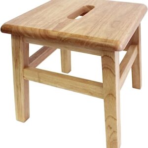 eHemco Solid Hardwood Step Stool for Adults and Kids, 12.25 Inches, Natural