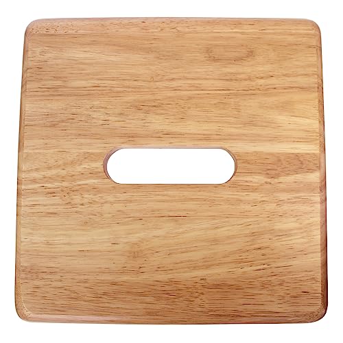 eHemco Solid Hardwood Step Stool for Adults and Kids, 12.25 Inches, Natural