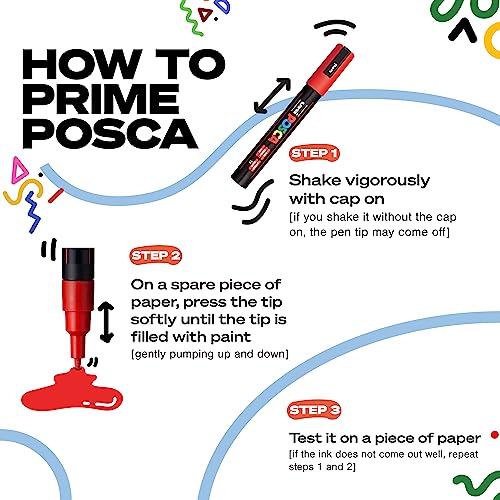 Posca Marker Brush in Black, Posca Pens for Art Supplies, School Supplies, Rock Art, Fabric Paint, Fabric Markers, Paint Pen, Art Markers, Posca Paint Markers