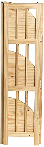 Casual Home 4-Shelf Corner Folding Bookcase, Natural