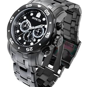 Invicta Men's 0076 Pro Diver Collection Chronograph Black Ion-Plated Stainless Steel Watch