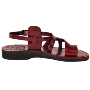 Holy Land Market Unisex Adults/Children Genuine Leather Biblical Sandals/Flip Flops/Slides/Slippers (Jesus - Yashua) Style I Brown