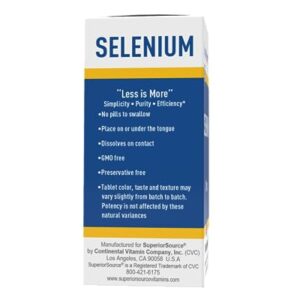 Superior Source Selenium Nutritional Supplements, 200 mcg, 60 Count