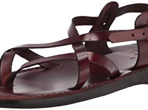 Holy Land Market Unisex Genuine Leather Biblical Sandals - Jesus -Yashua Style III - European 43