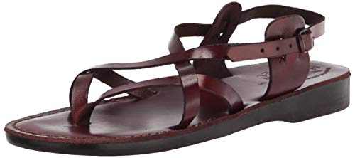 Holy Land Market Unisex Genuine Leather Biblical Sandals - Jesus -Yashua Style III - European 43