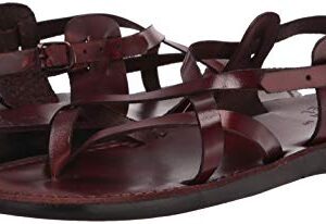 Holy Land Market Unisex Genuine Leather Biblical Sandals - Jesus -Yashua Style III - European 43