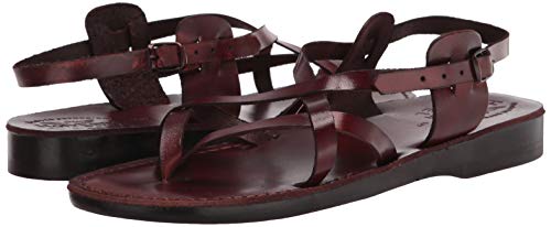 Holy Land Market Unisex Genuine Leather Biblical Sandals - Jesus -Yashua Style III - European 43