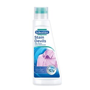 dr. beckmann devil pre wash stain remover | removes toughest stains quickly | bleach free product | includes applicator brush | 250 ml (pack of 1)