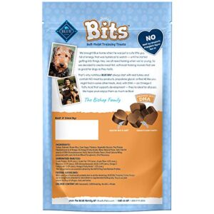 Blue Buffalo BLUE Bits Natural Soft-Moist Training Dog Treats, Turkey Recipe 4-oz bag