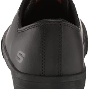 Skechers for Work Women's Gibson-Hardwood Slip-Resistant Sneaker, Black, 8.5 M US