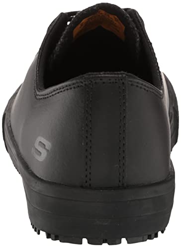 Skechers for Work Women's Gibson-Hardwood Slip-Resistant Sneaker, Black, 8.5 M US