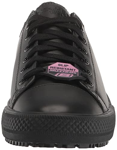 Skechers for Work Women's Gibson-Hardwood Slip-Resistant Sneaker, Black, 8.5 M US