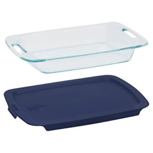 Pyrex Easy Grab 8-Piece Glass Baking Dish Set with Lids, Glass Food Storage Containers Set, 13x9-Inch, 8x8-Inch & 1-Cup Storage Containers, Non-Toxic, BPA-Free Lids, Bakeware Set