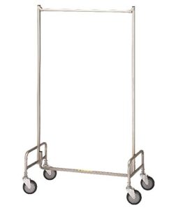 r&b wire™ 703 single pole rolling garment rack, 36 inches of horizontal hanging space, made in usa