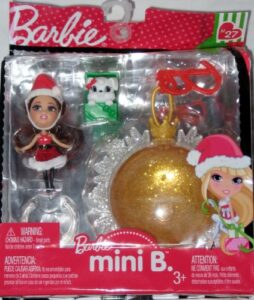 barbie mini b with pet yellow christmas ornament